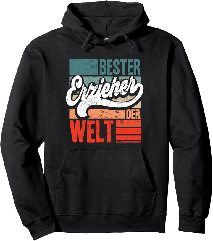 Bester Erzieher Der Welt Pädagoge Kindergärtner Cooles Retro Pullover Hoodie