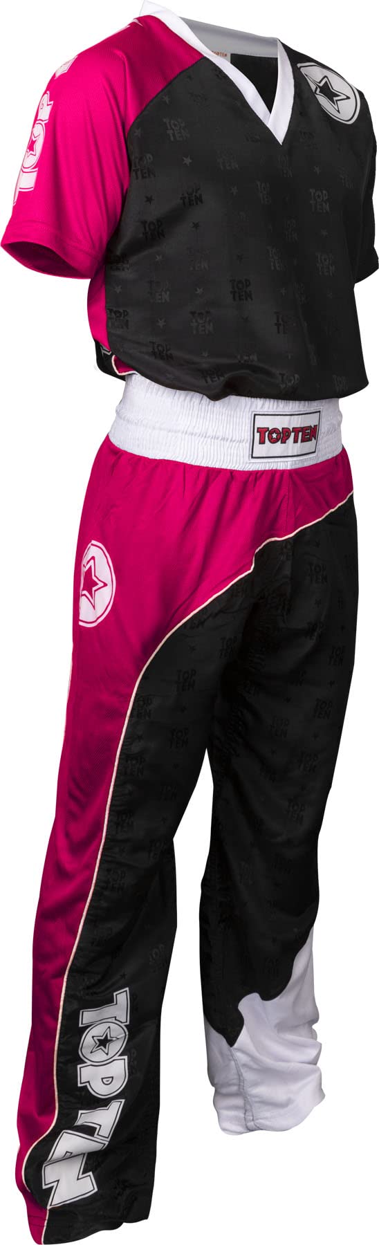 TopTen Kickboxuniform „Bow“ Schwarz - Pink - Weiss XL, Schwarz - Pink - Weiss XL