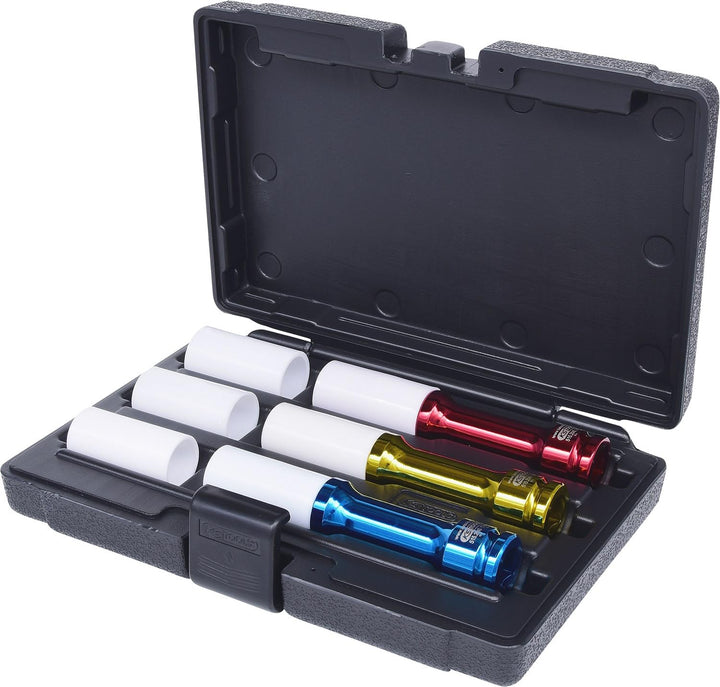 KS Tools 515.1040 1/2" Alu Kraft-Stecknuss-Satz, lang, 6-tlg.