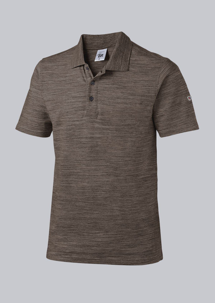 BP 1712-232-400-4XL Unisex-Poloshirt, Space-Dye-Stoff, 1/2 Ärmel, Polokragen, 195,00 g/m² Stoffmisch