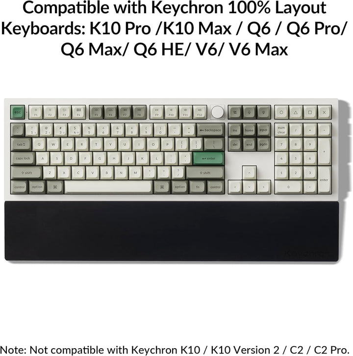 Keychron 447mm (17.6") Silicone Wrist Rest – Smooth & Washable Typing Support with Honeycomb for Ful