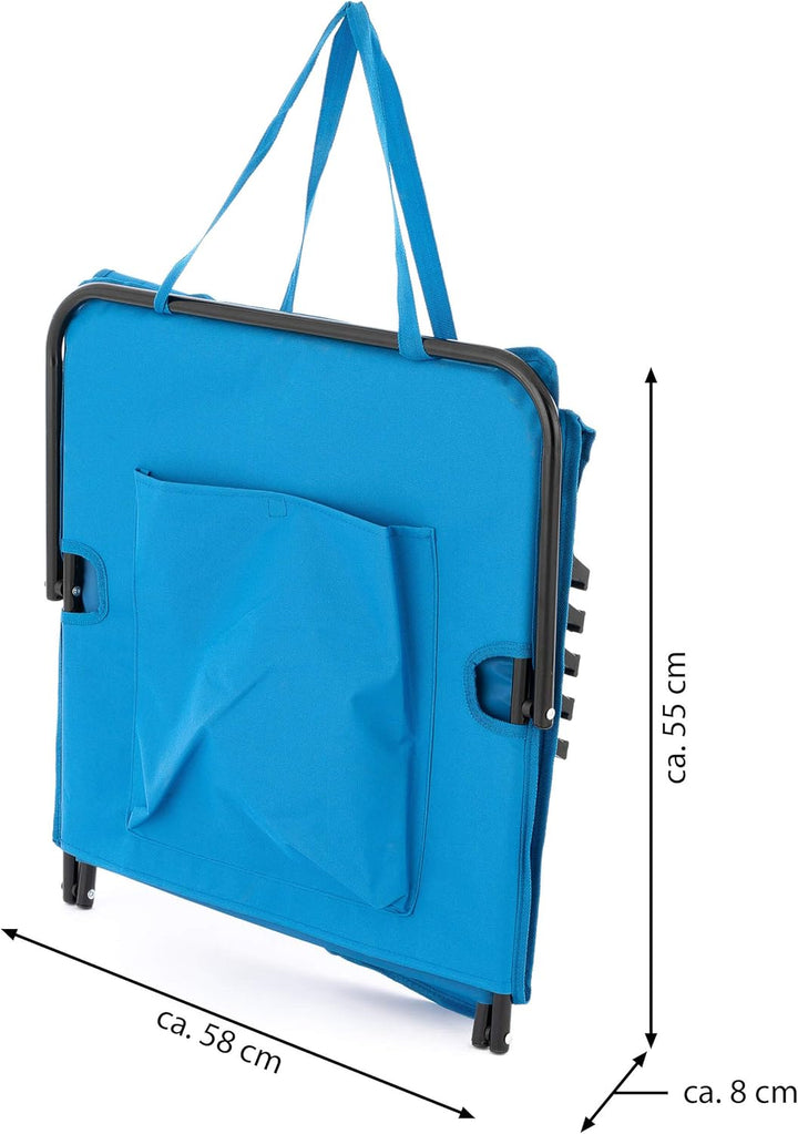 Nexos Trading 2er Set Strandmatte Beach-Matte gepolstert faltbar verstellbare Rückenlehne (Blau), Bl