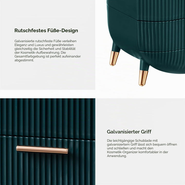 Multifunktionaler Make-up-Koffer, staubdicht, Kosmetik-Aufbewahrungsbox, Organizer, Hautpflegeproduk