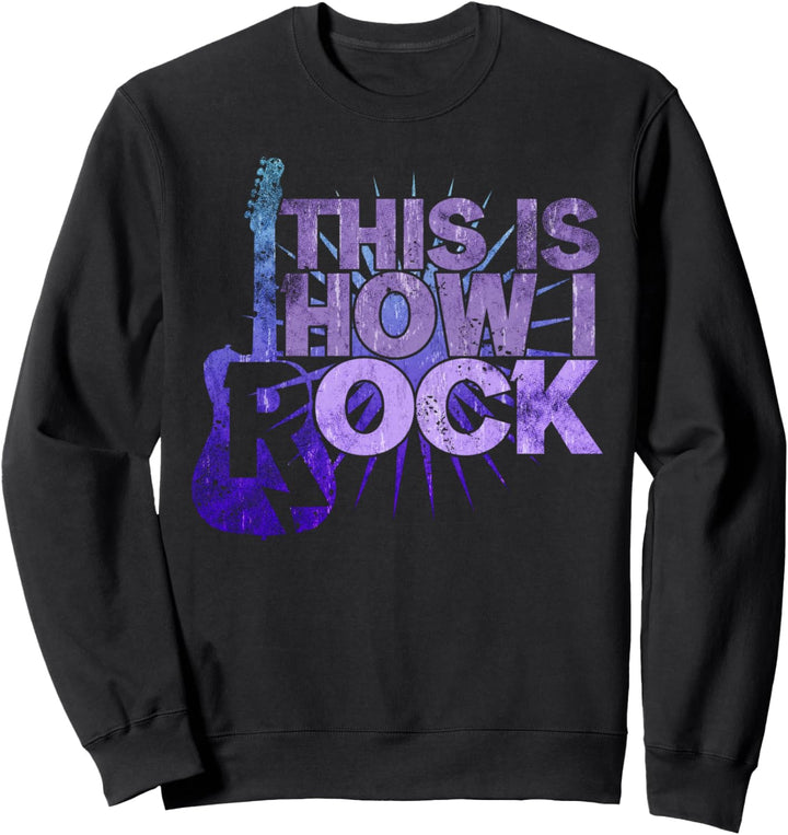 Rock Gitarren Spieler Rockmusik Vintage Rock and Roll Sweatshirt