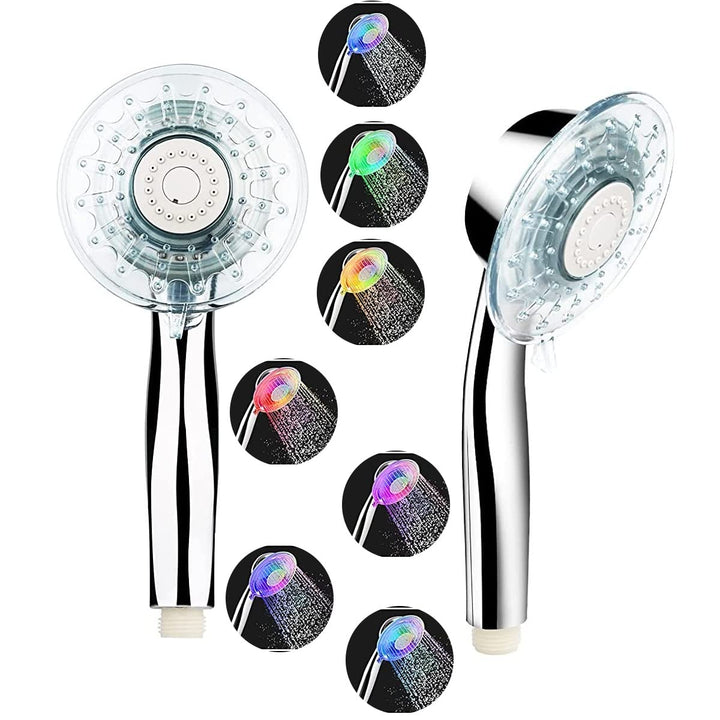 Led Duschkopf Wassersparender, Grosser Handbrause Farbwechsel Duschköpfe (Handbrausen 7 Farben änder