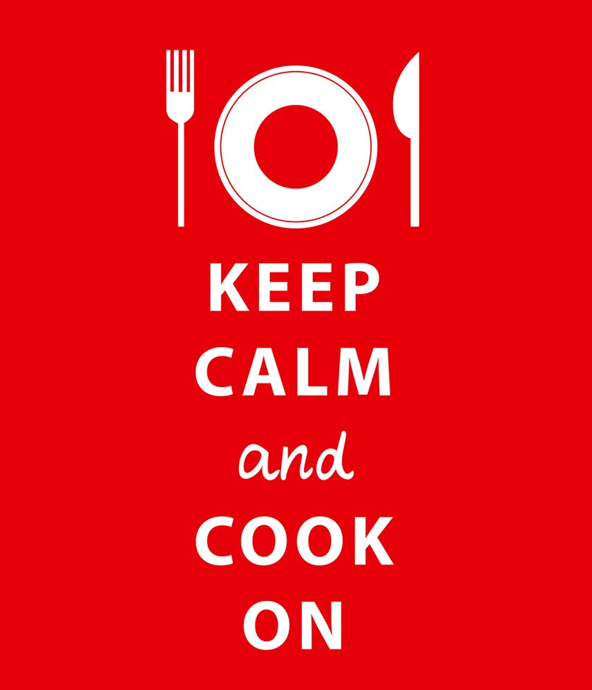 WENKO Glasrückwand Keep Calm - Spritzschutz, Gehärtetes Glas, 70 x 60 cm, Mehrfarbig, Keep Calm