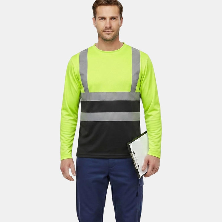 HYCOPROT Warnschutz T-Shirt Warnweste Reflektierend Hochsichtbares Warnweste Warnshirt Atmungsaktiv