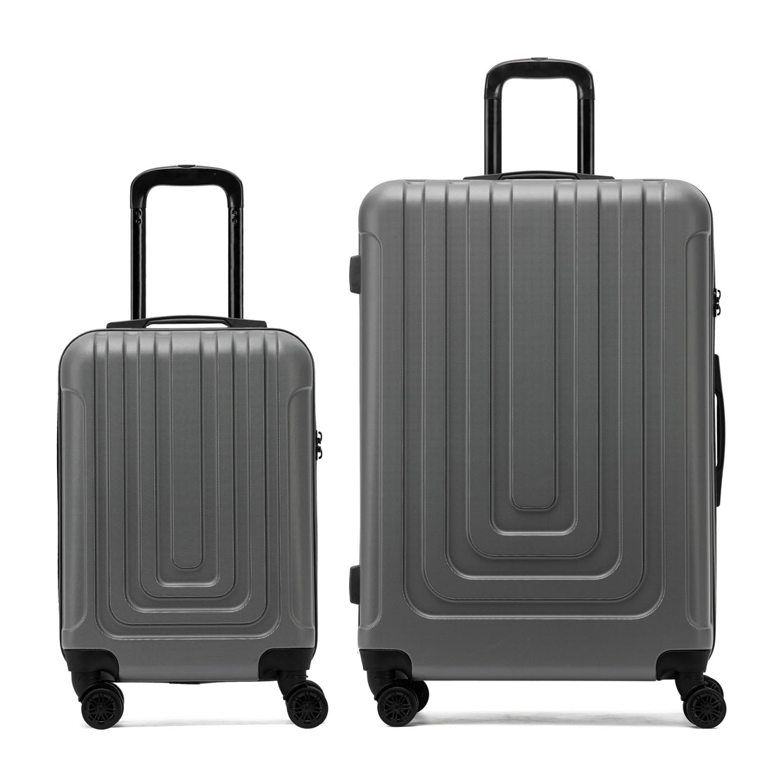 Flight Knight Premium Lightweight Suitcase - TSA-Schloss Mit USB-Anschluss - 8 Spinner-Rader - ABS-H