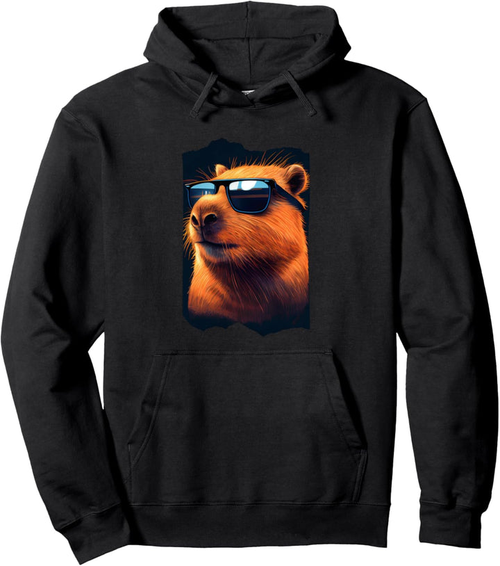 Capybara Sonnenbrille Pullover Hoodie