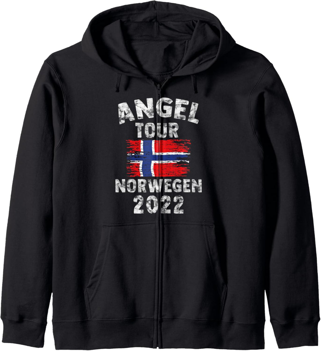 Original NORWEGEN 2022 - Angel Tour für Angler mit Flagge Kapuzenjacke