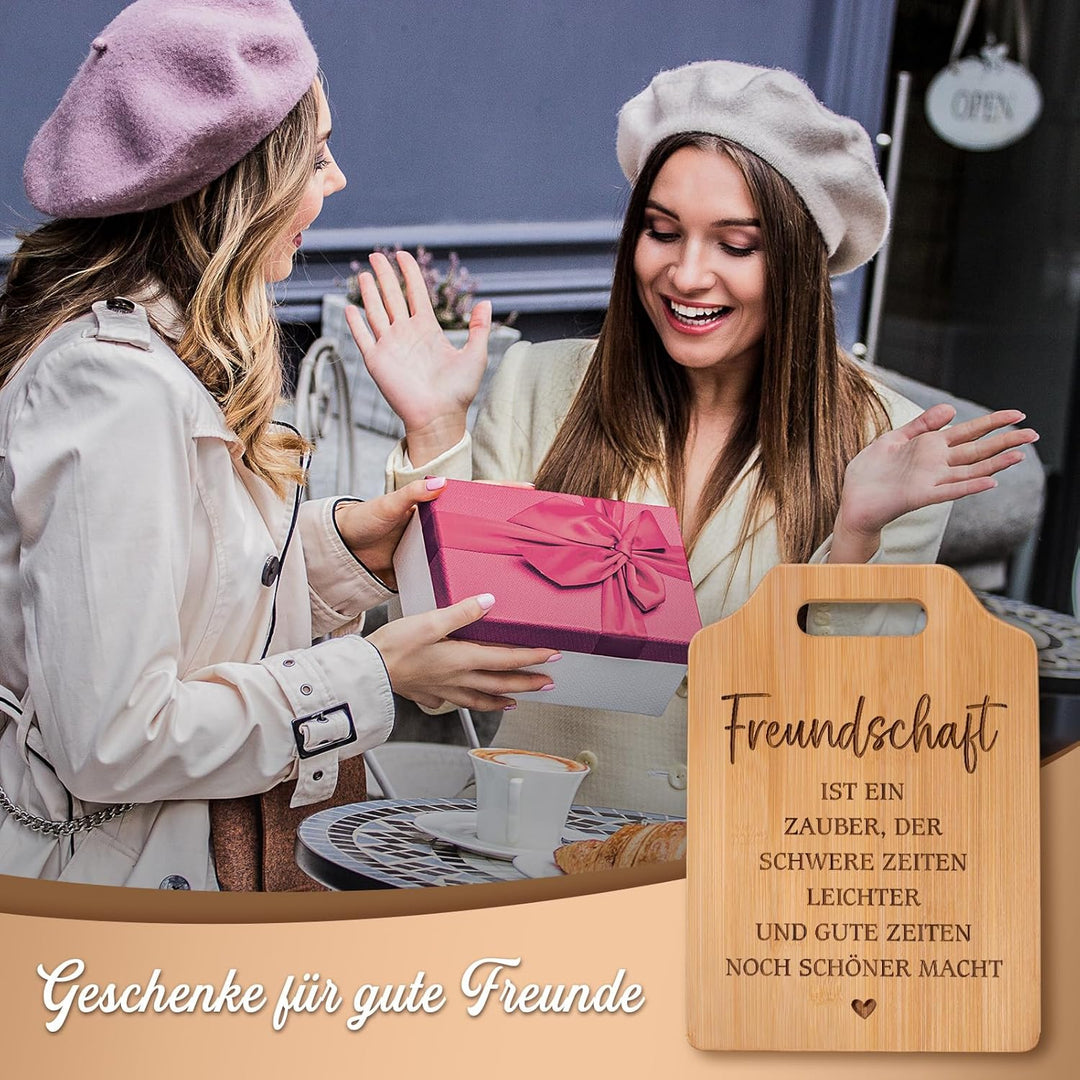 Beste Freundin Geschenke - Graviertes Bambus Schneidebrett, Best Friends Geschenke, Freundschaft Ges