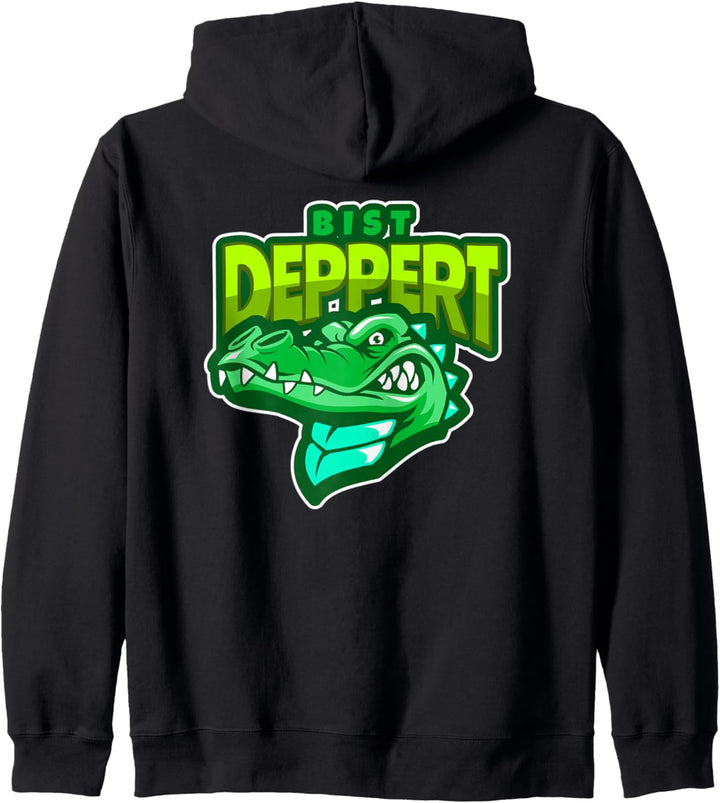 Bist Deppert - Muskulöses Krokodil in Panama Kapuzenjacke