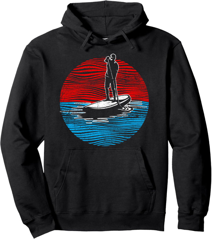 Ozean Paddelboard Wassersport SUP Stand Up Paddling Pullover Hoodie