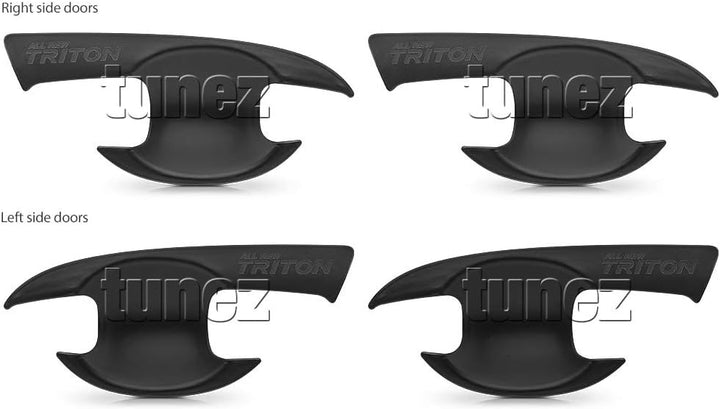 TUNEZ® Türgriff Cup Guard Abdeckung für L200 Triton Barbarian X Warrior Challenger 4 Life GLX GLS Ex