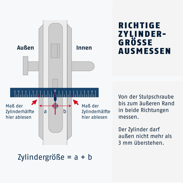 ABUS Profilzylinder XP20SN 30/65 inklusive Sicherungskarte & 3 Schlüsseln, 73722, 30/65