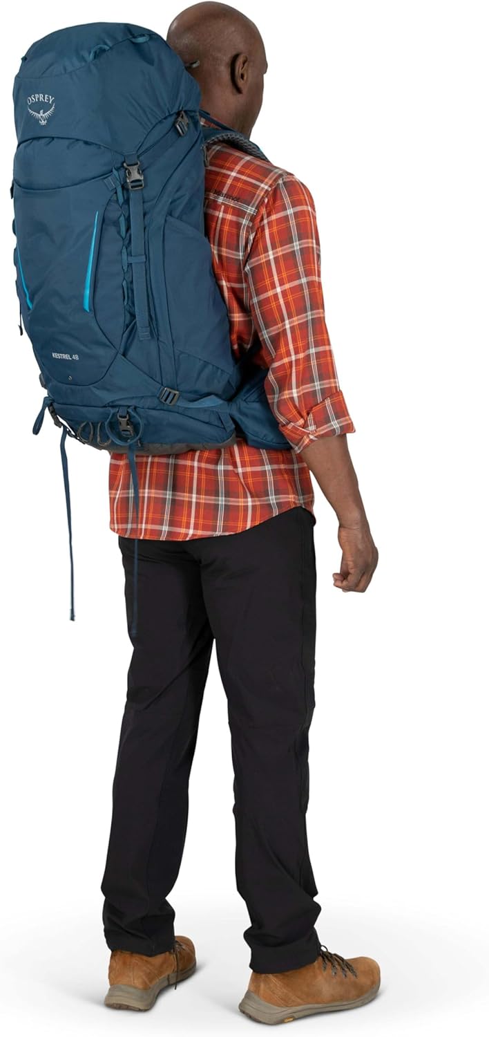 Osprey Europe Herren Kestrel 48 Rucksack Atlas Blue S-M, Atlas Blue S-M