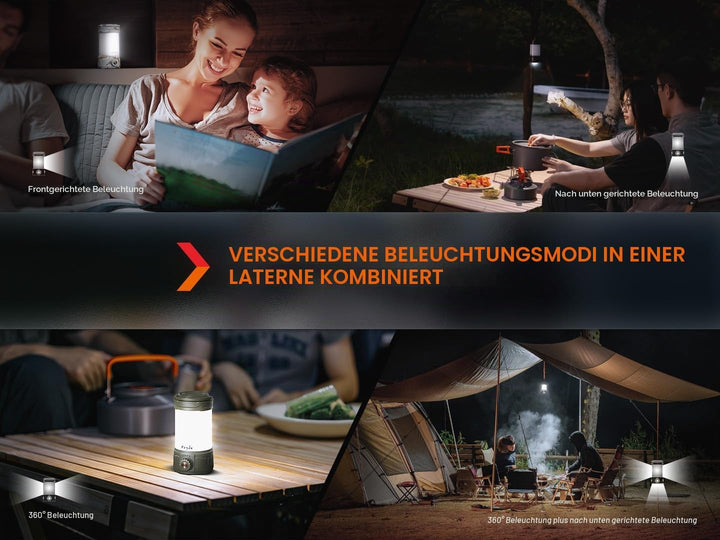 FENIX CL26R Pro LED Campingleuchte mit USB Anschluss White Marble