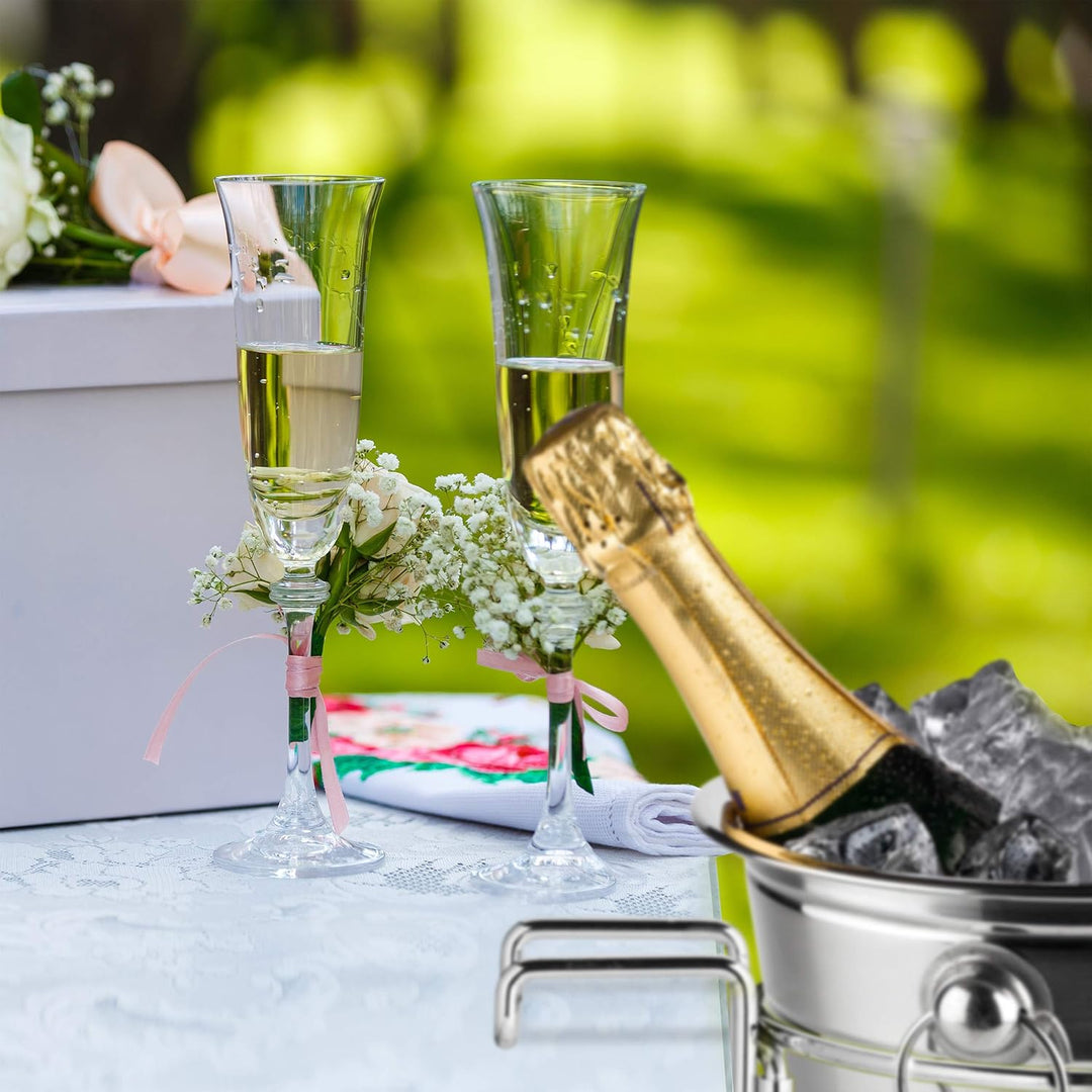 Relaxdays 4 x Sektkühlerhalter, Tischhalterung für Weinkühler mit 18 cm Ø, Sektkübelhalterung aus Ei