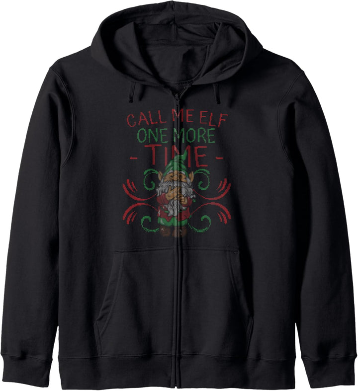Wütender Elf Hässliche Weihnachten Kapuzenjacke