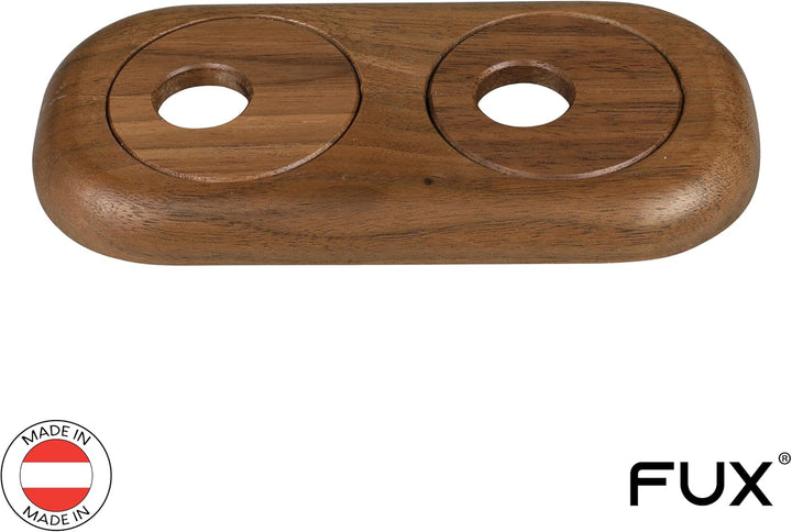FUX Doppel Heizungsrohr Rosette, Rohrabstand variabel, 15mm - 22mm, Rohrabdeckung, Abdeckrosetten, V