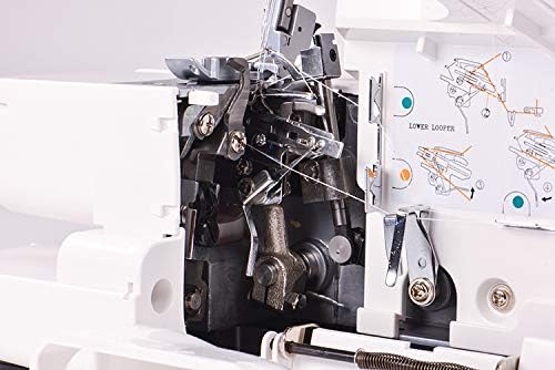 Gritzner 788 Overlock mit LED Beleuchtung + E-Book "Meine Overlock" + 5 Sondernähfüsse + Abfallbehäl