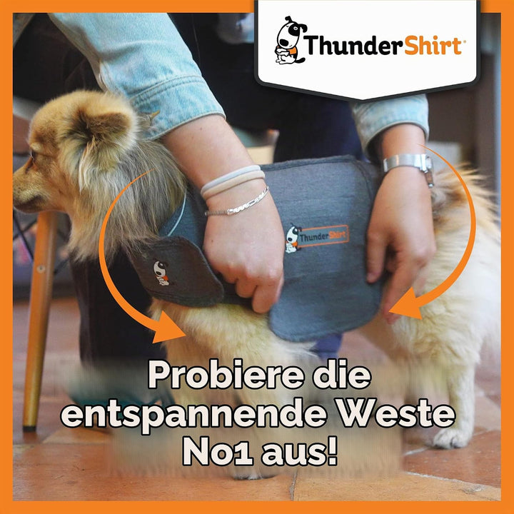 Thundershirt Beruhigungsweste, Hundemantel für ängstliche Hunde, Grösse XS, grau, 99001