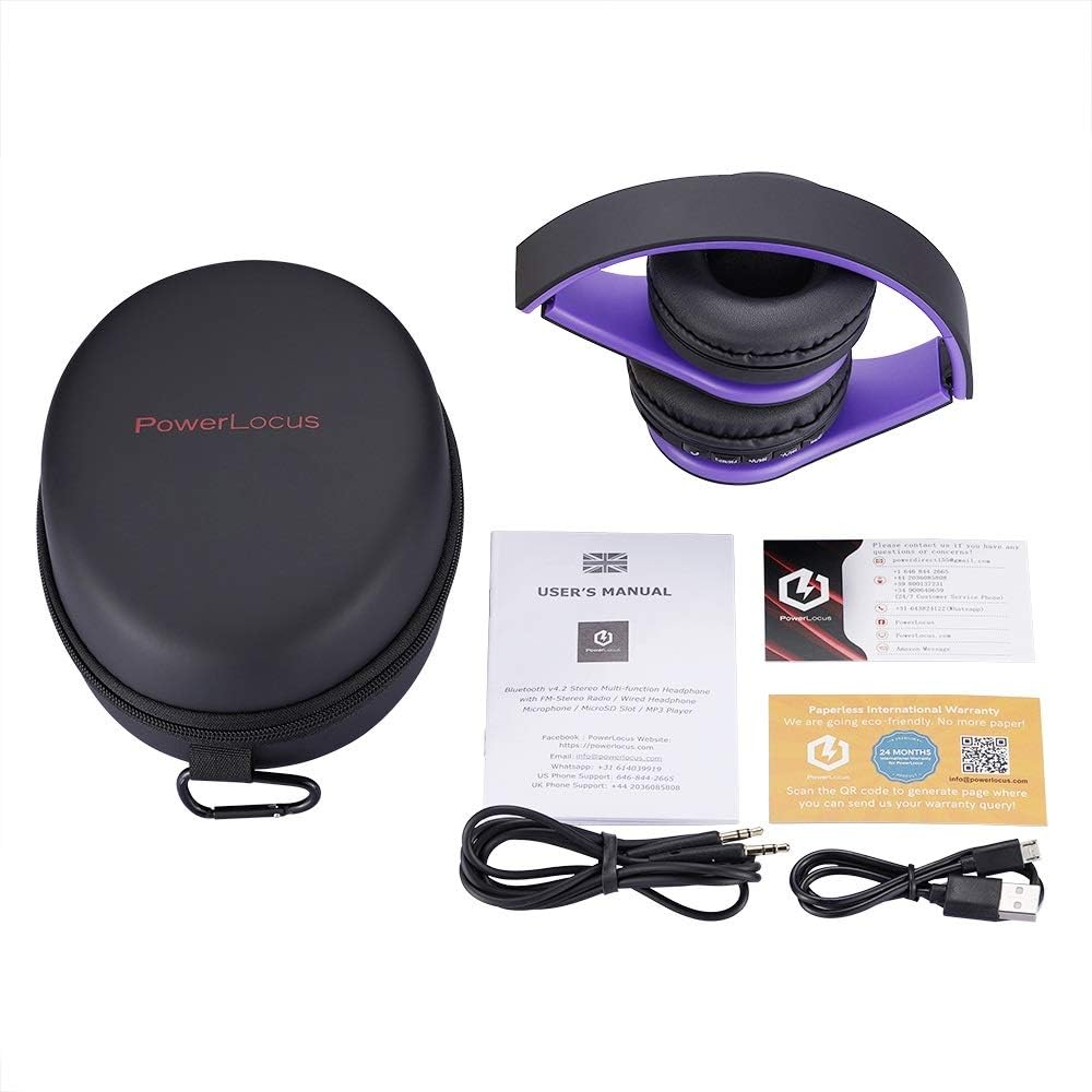 PowerLocus P1 Bluetooth Kopfhörer Kabellos, Wireless 5.0 Bluetooth Kopfhörer Over-Ear, Over Ear Kopf