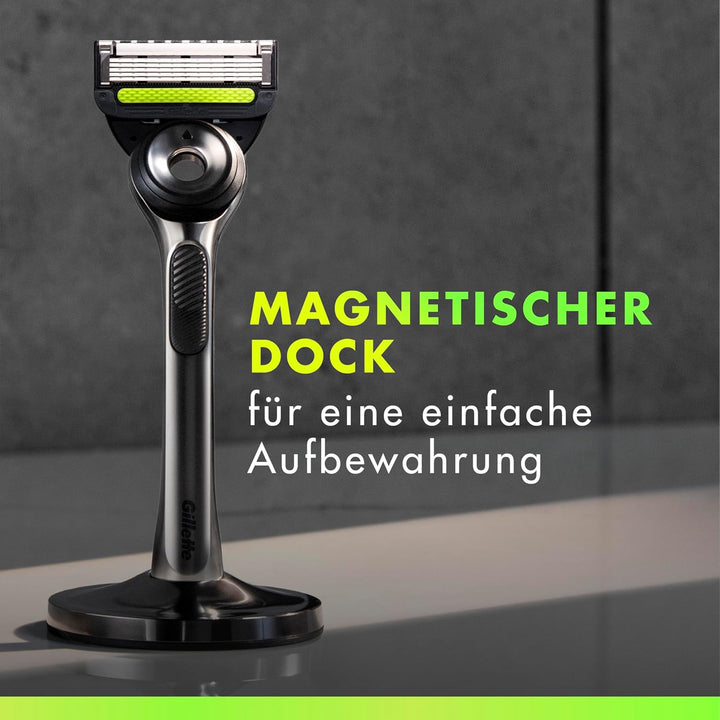 Gillette Labs Nassrasierer Herren, Rasierer mit Reinigungs-Element + 5 Rasierklingen, Valentinstag G