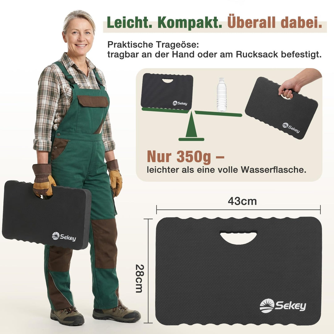 Sekey Kniekissen 1 Stück – 40mm Extra Dick, Kniekissen Garten Arbeit Knie-Matte Sitzunterlage Kniesc