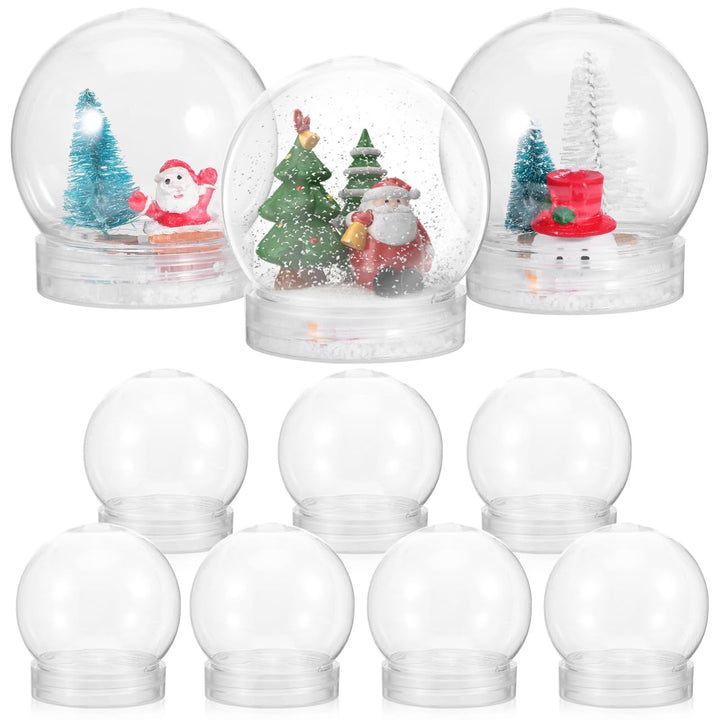 Operitacx 10 StüCk Schneekugel Weihnachten Selber Machen Mit Schraubverschluss, Transparent Schneeku