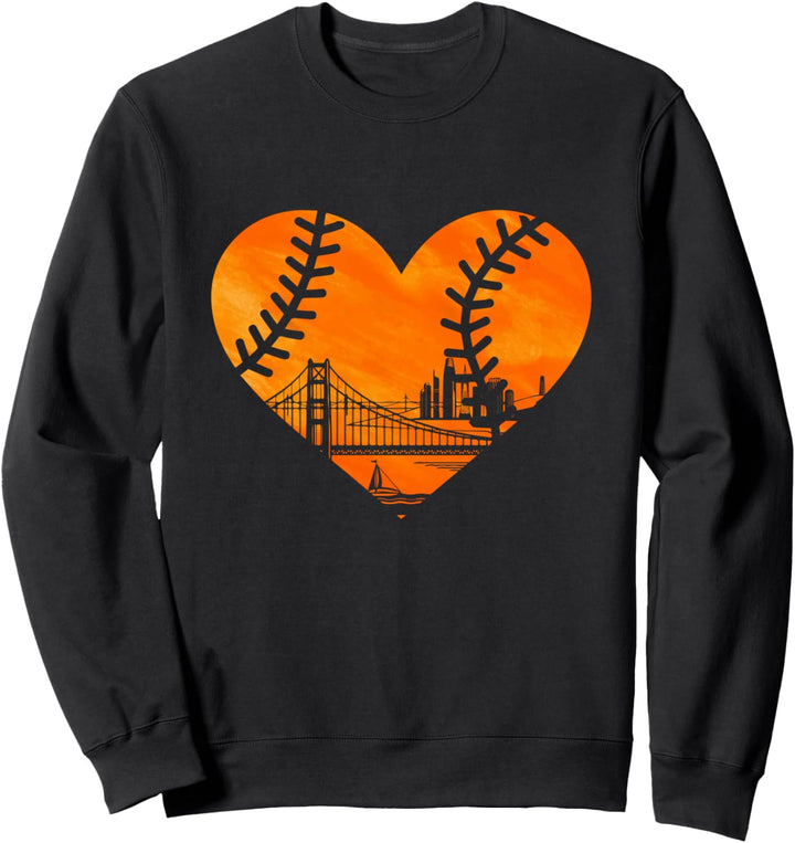 US State San Francisco Baseball Vintage Herz Sweatshirt