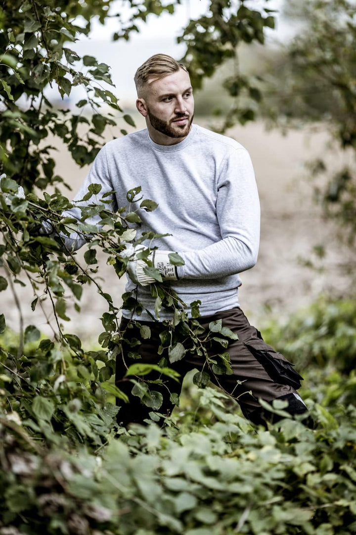 Nitras Motion TEX Light 7015 Arbeits-Pullover - Leichter Baumwoll-Pulli - Sweater für die Arbeit M H