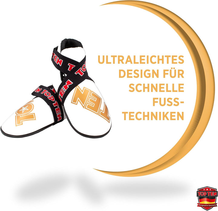 TOP TEN Fussschutz „Superlight“ für den Wettkampf Weiss M-L, Weiss M-L