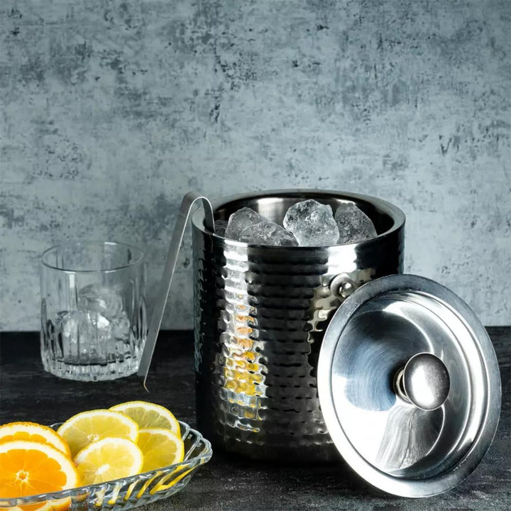 KINGHOFF Wein- &amp; Sektkühler 1.5L Edelstahl Silber
