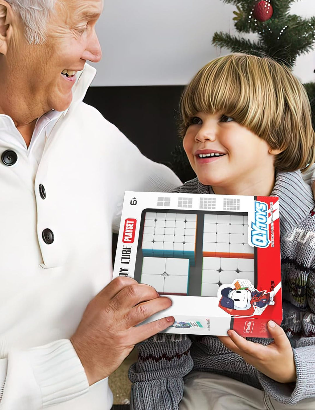 ROXENDA Zauberwürfel Set, Speed Cube Set mit 2x2 3x3 4x4 5x5 Zauberwürfel mit Geschenkbox, Geheimes