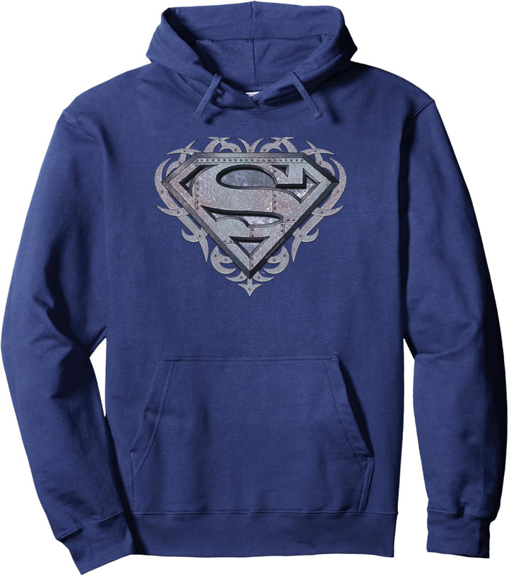 Superman Tribal Steel Shield Pullover Hoodie