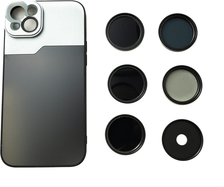 SYSTEM-S ND Filter Set 37 mm Neutraldichte mit Hülle und Tasche für iPhone 14 Plus