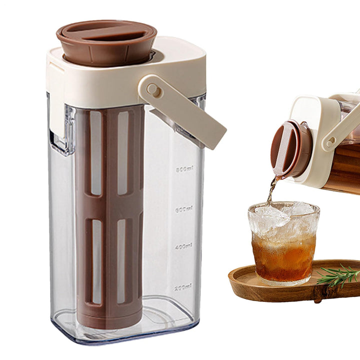 Cold Coffee Brewer,1 Liter Cold Brew Tea Maker Coffee Pot - Platzsparendes Glas mit Griff, grosse Ka