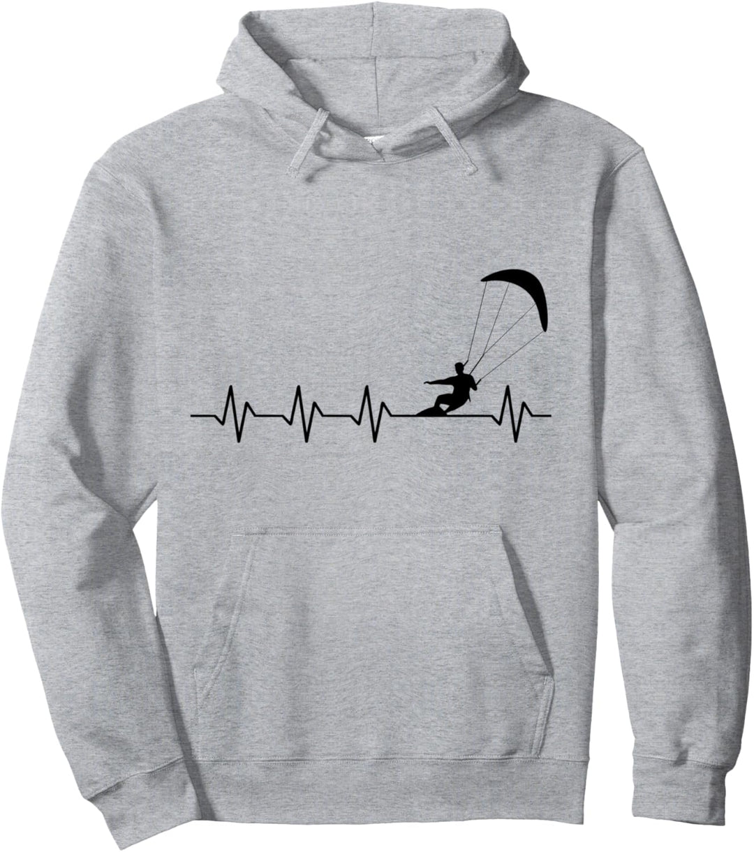 Windsurfen - Herzschlag Design Pullover Hoodie