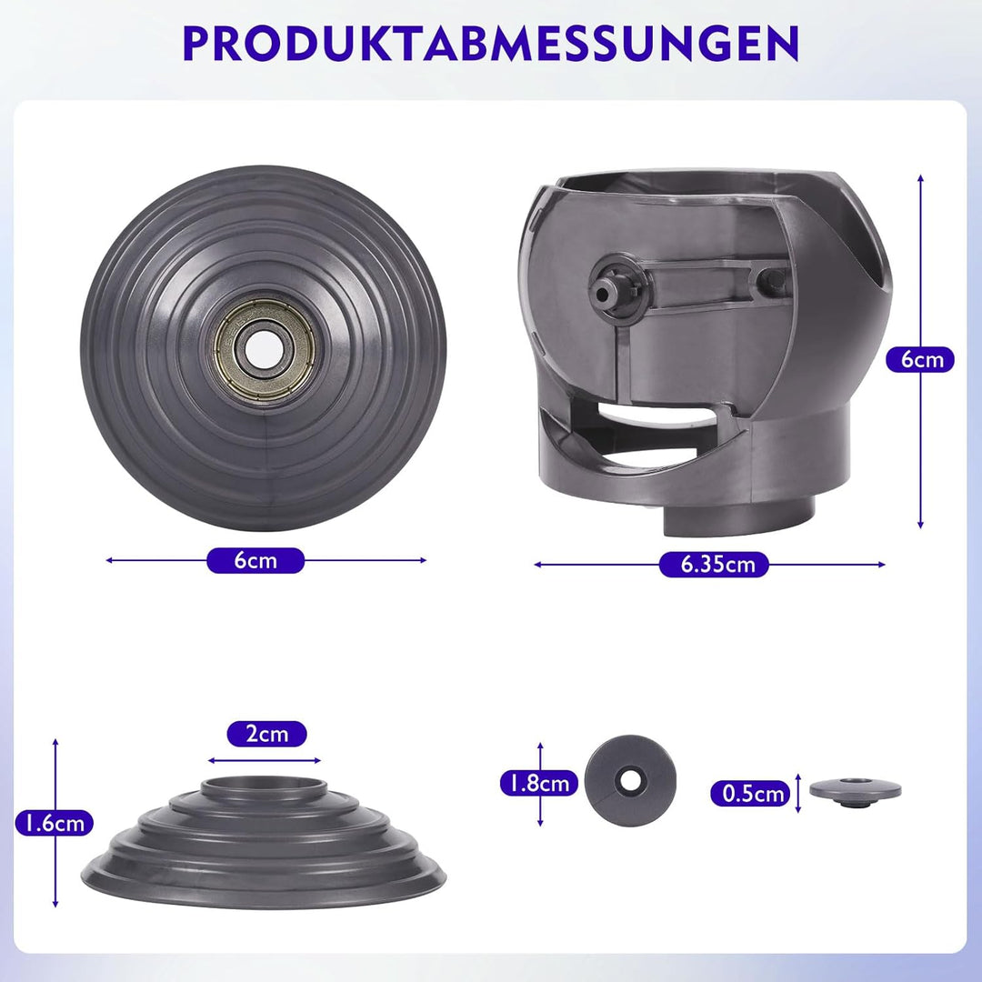Ersatz-Ballrad + Staubsaugerkopfanschluss für Dyson V10 V11 V15 Ersatzteile, 100W High Torque Staubs