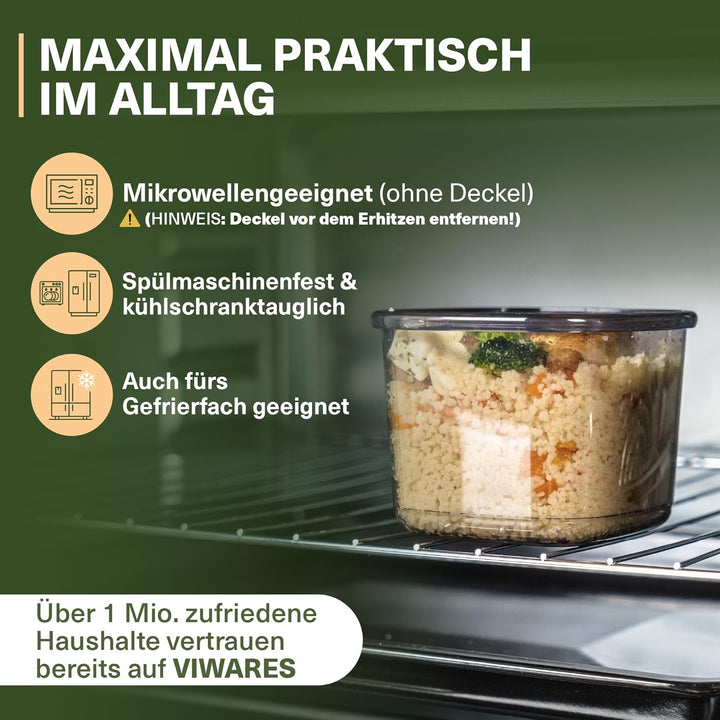 Viwares Vorratsdosen mit Deckel Luftdicht | 18er Vorratsbehälter Set | BPA-FREI | Zur Müsli Mehl und
