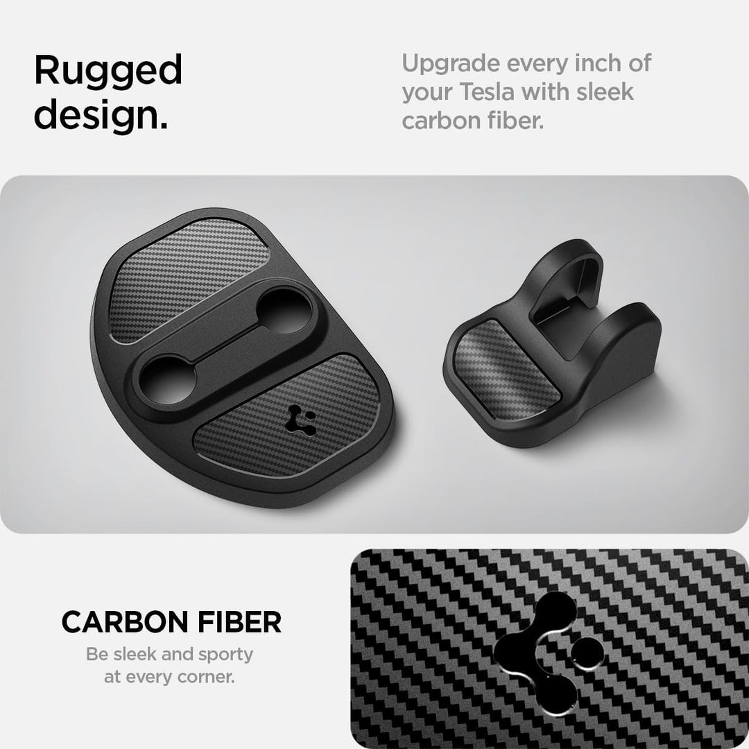 Spigen Tesla Model Y Juniper 2026 und Model 3 (~2023) Türschlossabdeckung, 4 Stücke Door Lock Cover