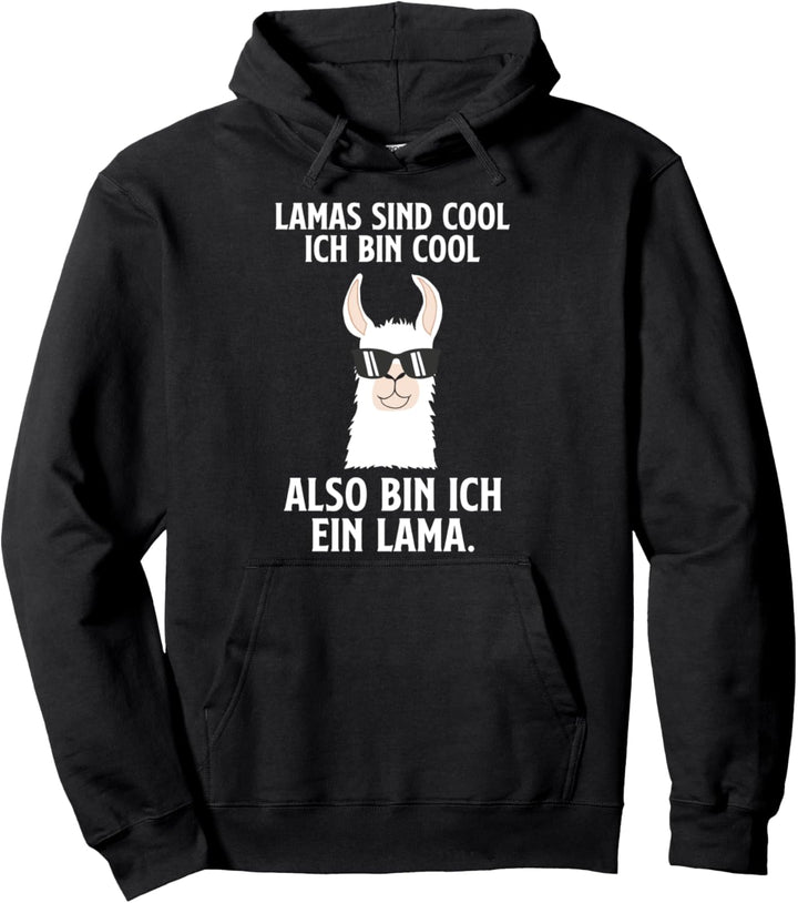 Lamas Sind Cool - Lustiges Lama Alpaka mit Sonnenbrille Pullover Hoodie