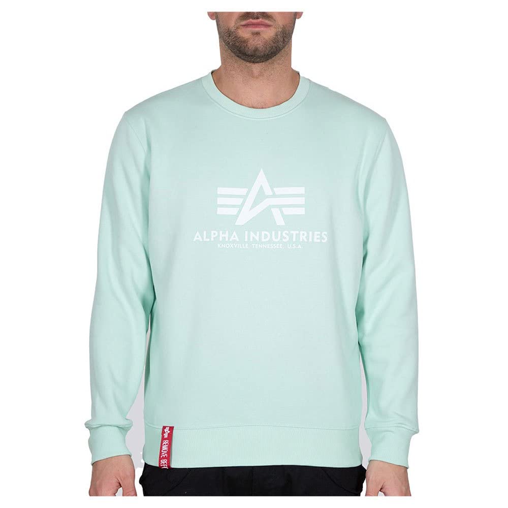 ALPHA INDUSTRIES Herren Basic Sweater Sweatshirt für Herren Sweatshirt (1er Pack) XS Mint, XS Mint