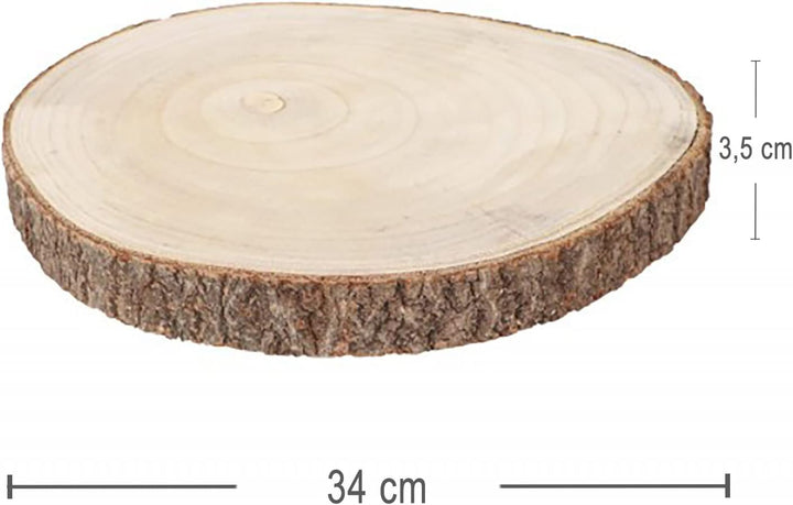Chaks Extra grosser runder Holzring 3,5 cm natürlich flach Ø 32 – 36 cm