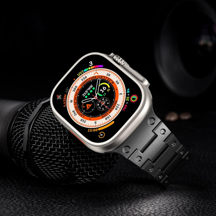 NewWays Metallband Kompatibel mit Apple Watch Armband 49mm 46mm 45mm 44mm 42mm(Serie 1 2 3),Edelstah