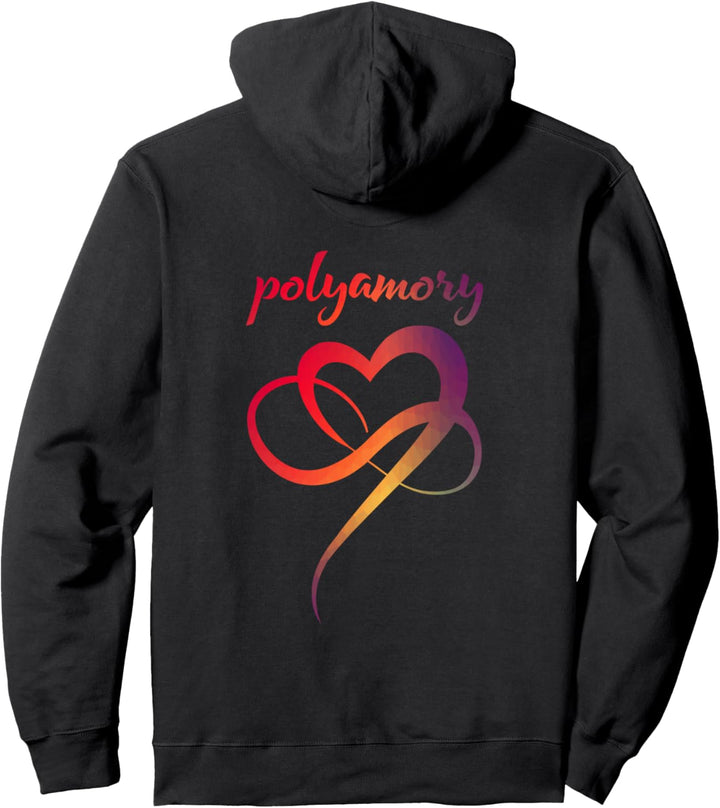 Polyamorie-Symbol, buntes Herz Unendlichzeichen Pullover Hoodie