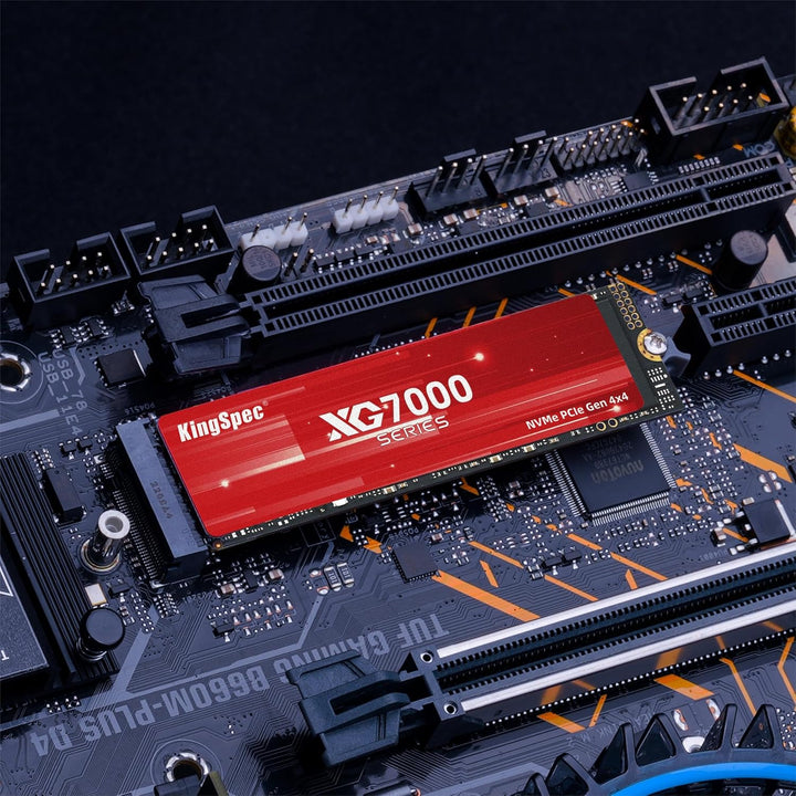 KingSpec 1TB NVMe SSD M.2 2280 Interne SSD PCIe 4.0 Gen4x4, 7400 MB/s Lesen, 6600 MB/s Schreiben, In