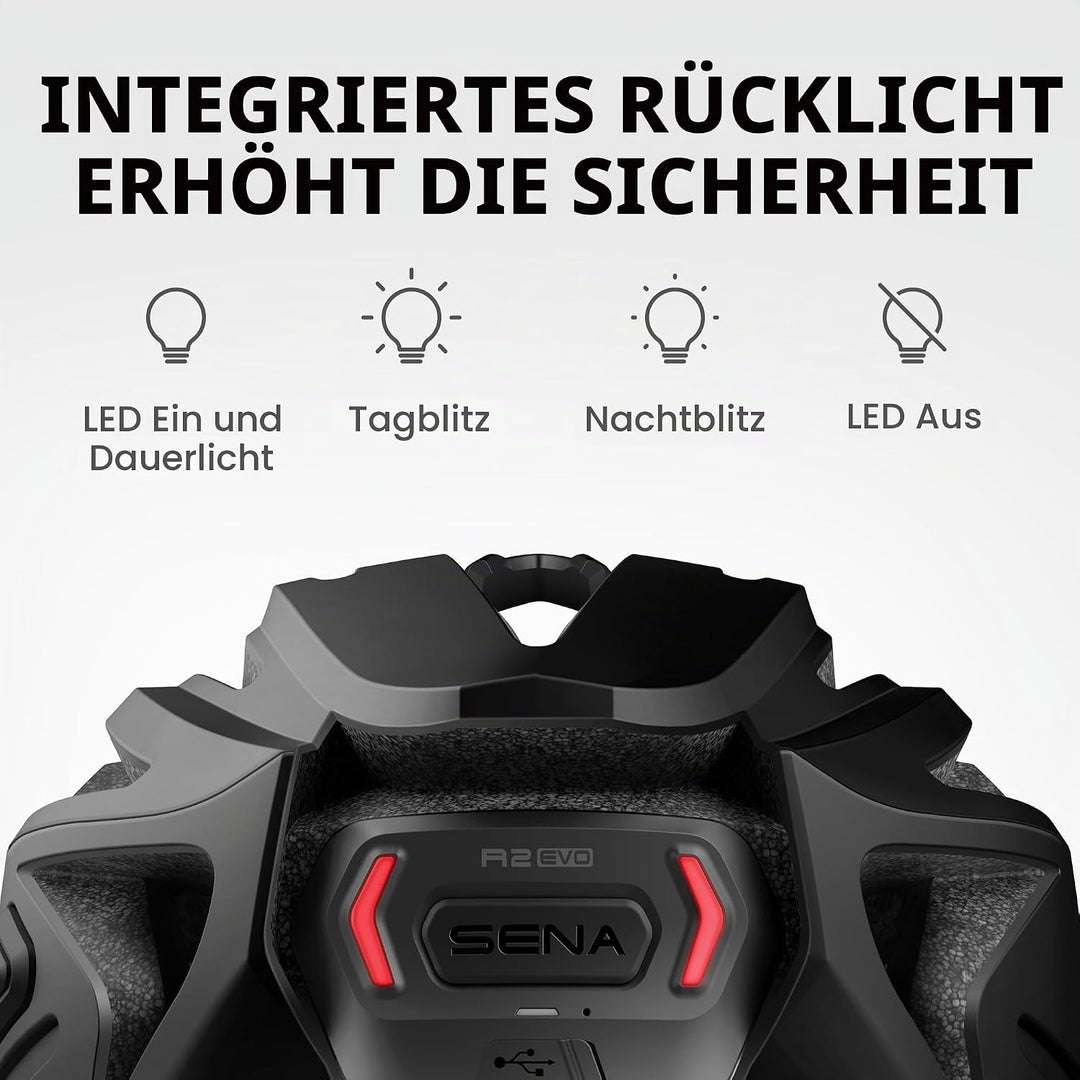Sena R2 / R2 EVO Smart Rennradhelm, Matt-schwarz