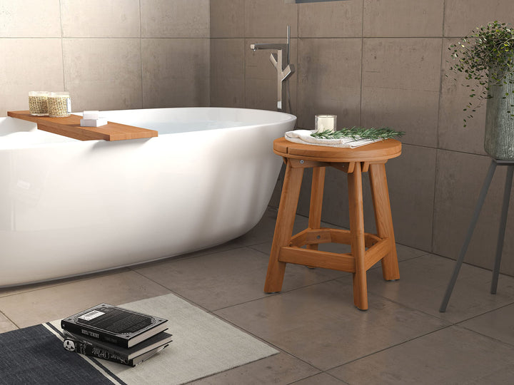 Destiny Badhocker SPA &amp; Living rund 40x40x48 cm Teak